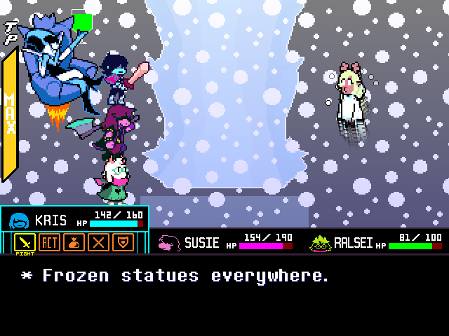 Screenshot of the fangame "Frozen Heart"